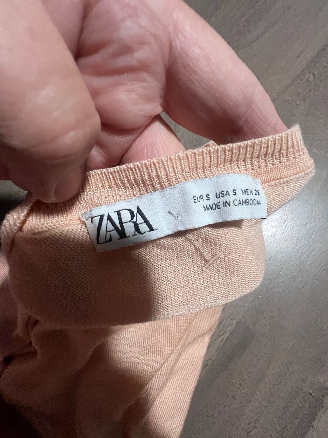 Zara Sweater Size S Pink Crew Neck Long Sleeve Pullover 4