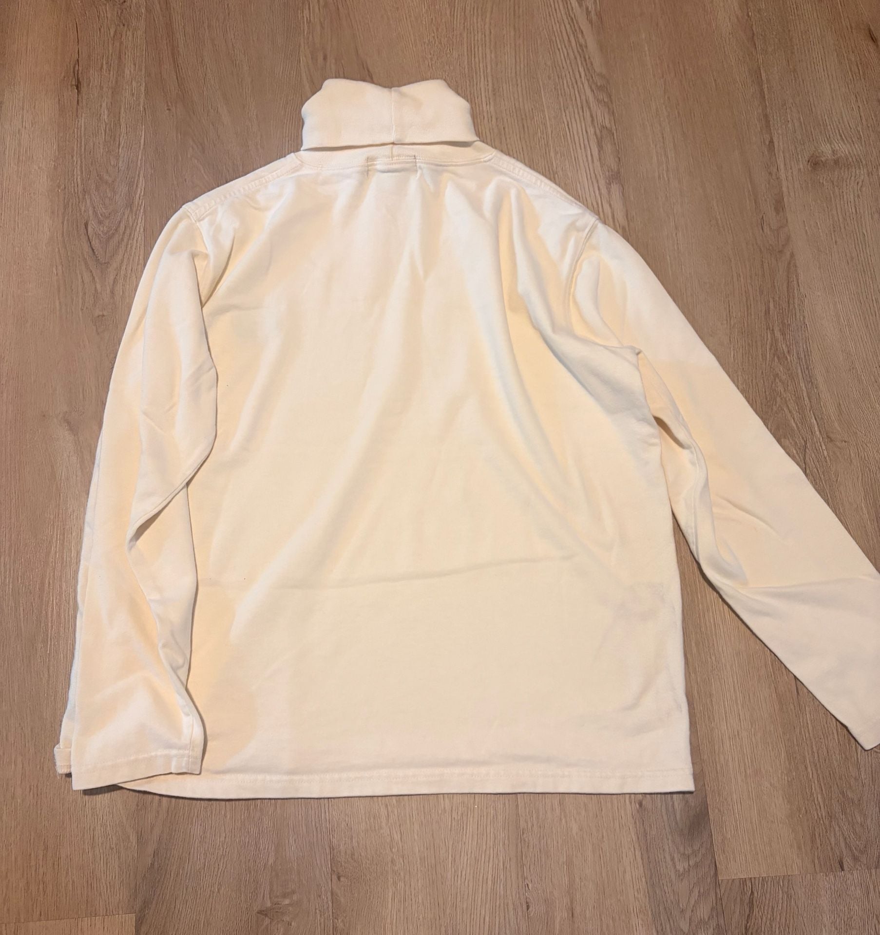 Lauren Ralph Lauren Turtleneck Shirt Size M White Crest Logo Cotton 6