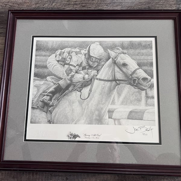 Joe Belt Going All Out Saratoga New York Framed Limited Edition Print