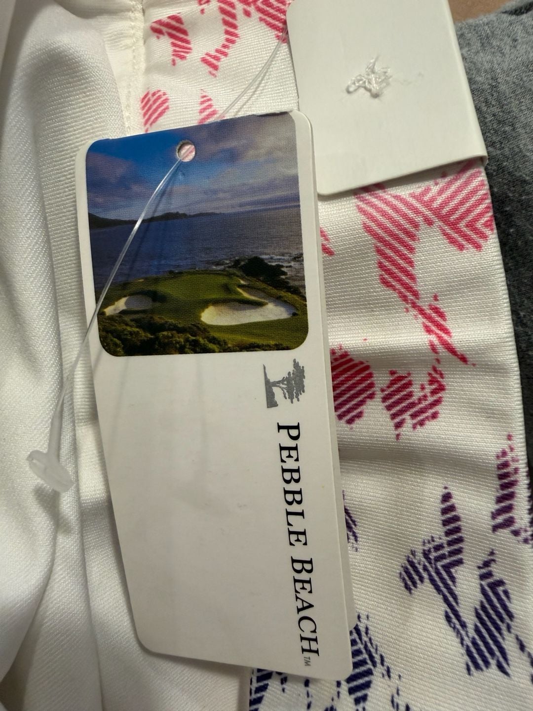 NWT Pebble Beach Skort Size L Pink White Athletic Golf Tennis Skort 16” 6