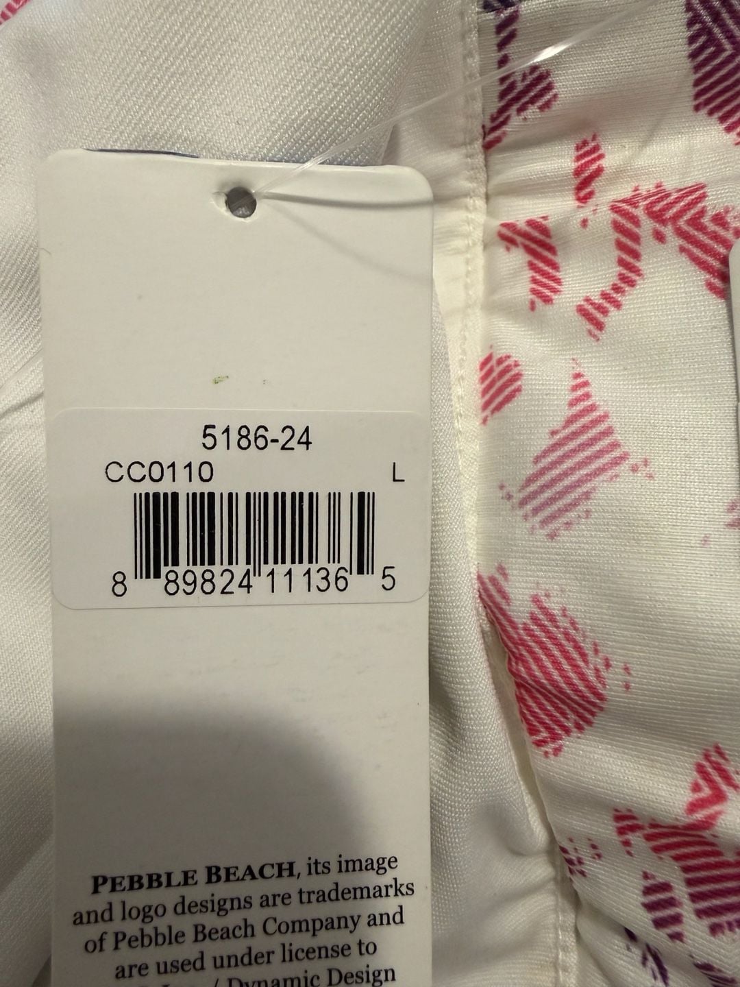 NWT Pebble Beach Skort Size L Pink White Athletic Golf Tennis Skort 16” 7
