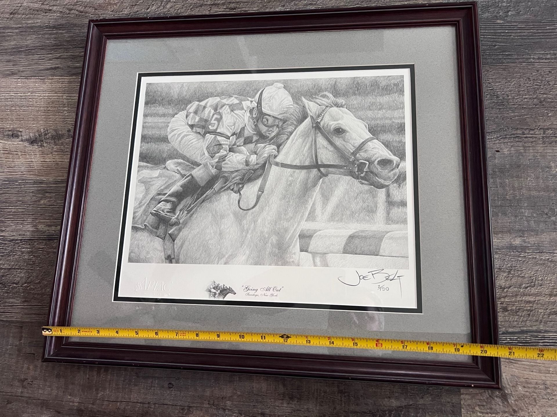 Joe Belt Going All Out Saratoga New York Framed Limited Edition Print 3