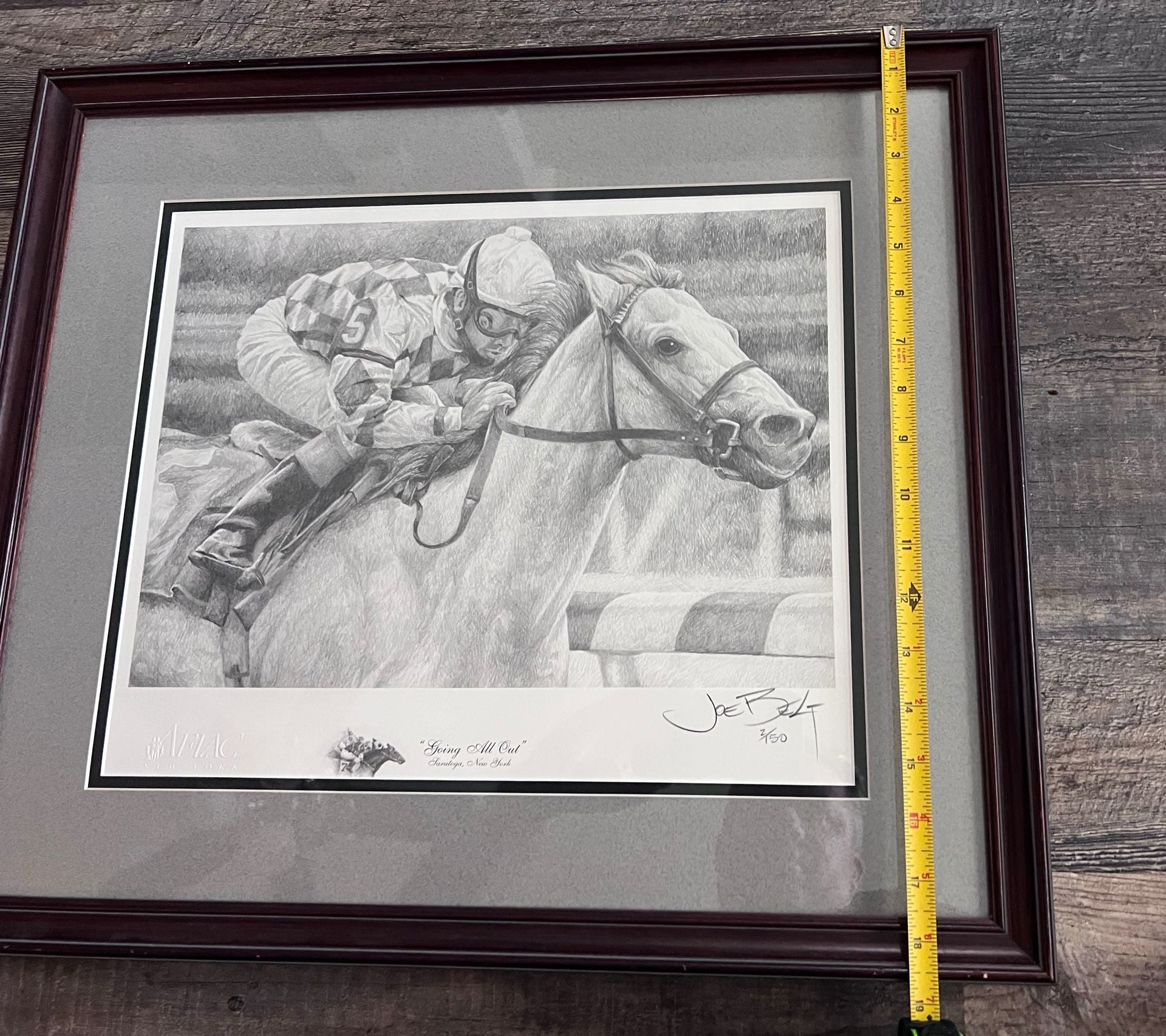 Joe Belt Going All Out Saratoga New York Framed Limited Edition Print 4