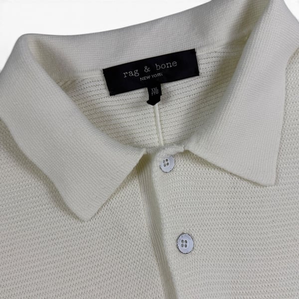 Rag & Bone Textured Cotton Knit Polo Men’s XXL