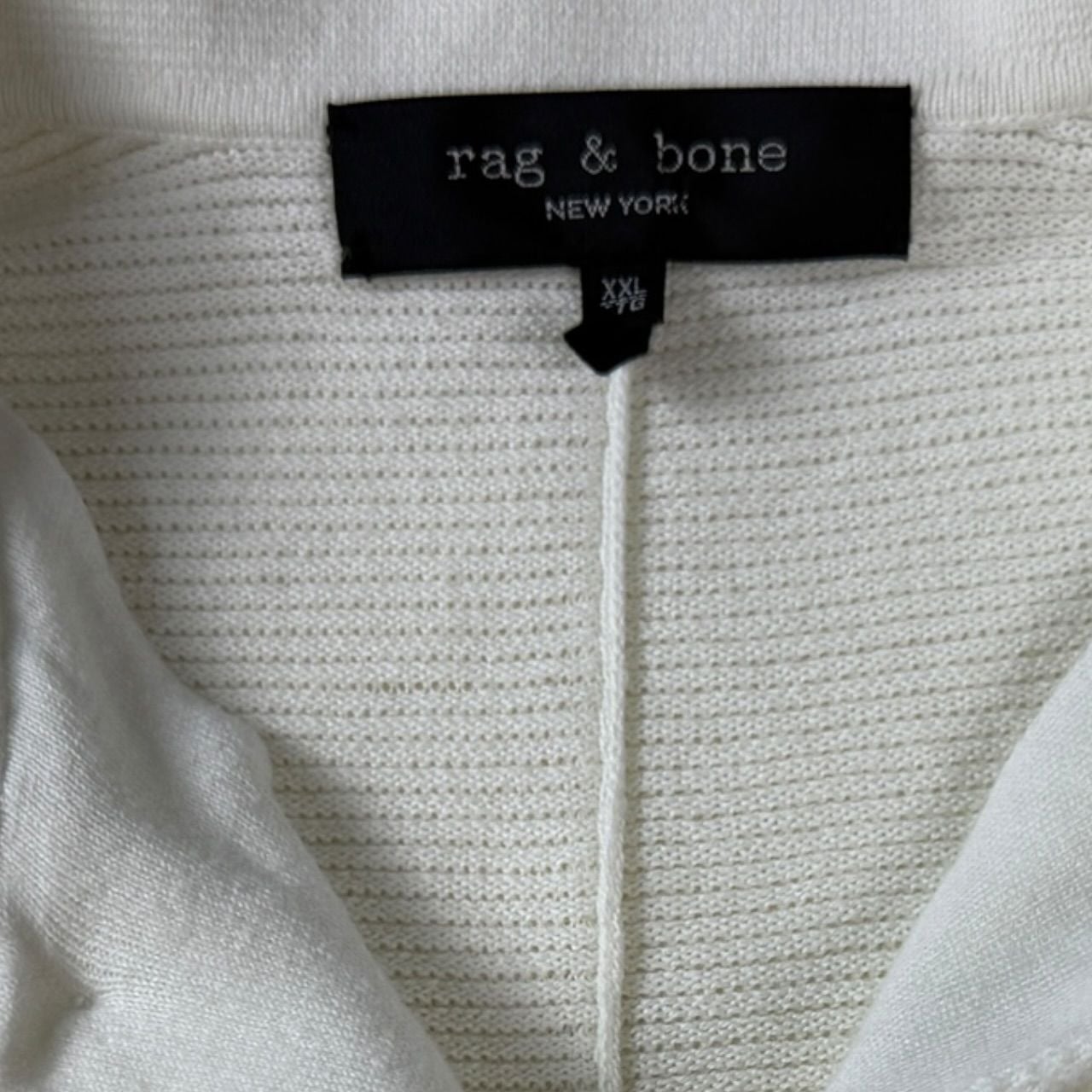 Rag & Bone Textured Cotton Knit Polo Men’s XXL 10