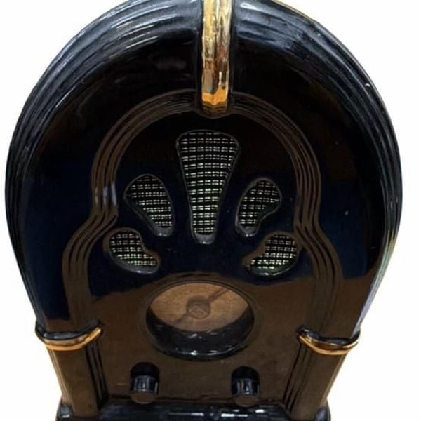 Paul Sebastian 1998 Limited Edition Cathedral AM/FM Radio Black Ceramic