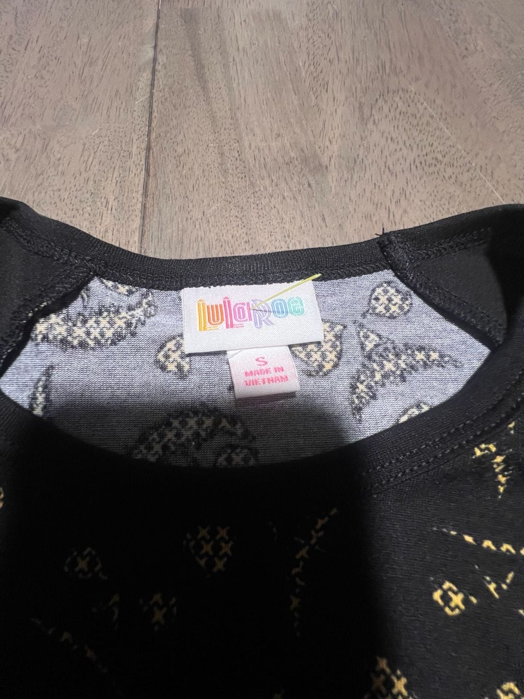 LuLaRoe Randy Size S Black Yellow Jack Skellington Pumpkin Shirt NWT 5