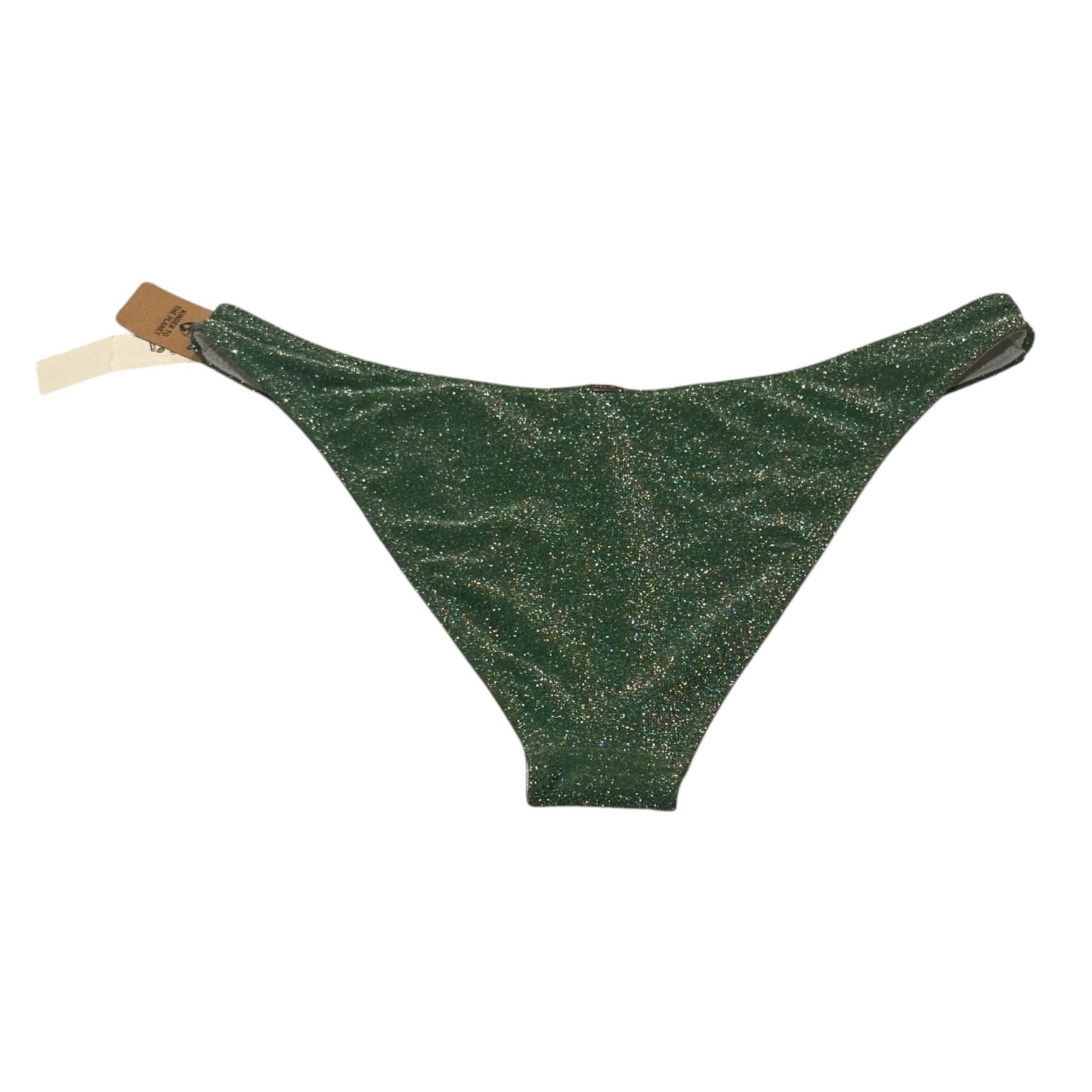 Victoria's Secret Pink Shimmer Bikini Bottom Size S Green Sparkle 4