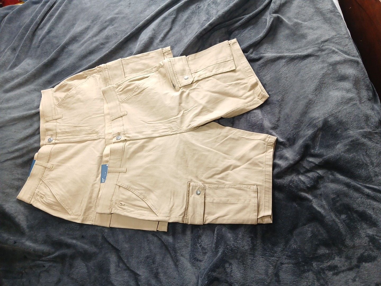 Iron Co. Regular Fit Stretch Cargo Short Size 36 Khaki 1