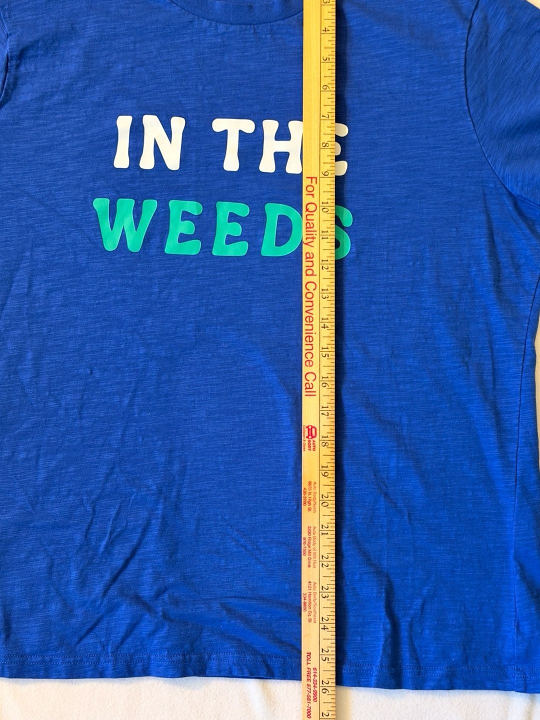 Molly Yeh In The Weeds Graphic T-Shirt Size XL Blue 5