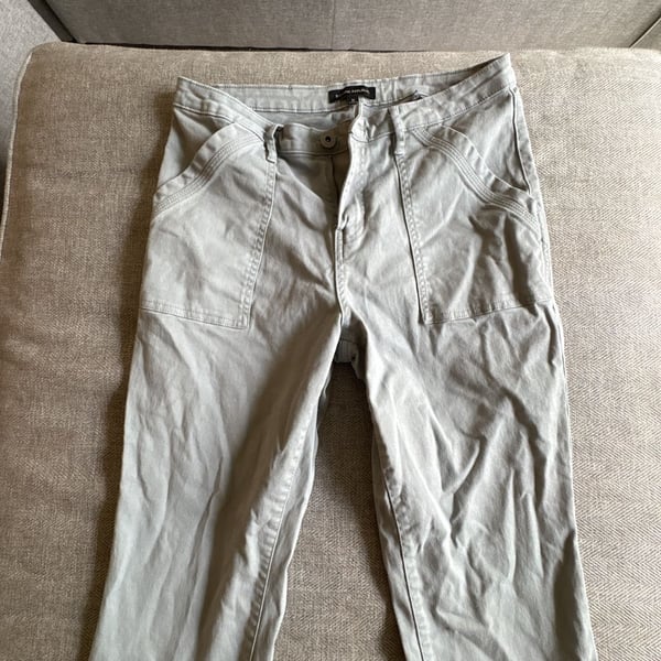 Banana Republic Utility Pants Size 10 Gray Cotton Blend Patch Pockets