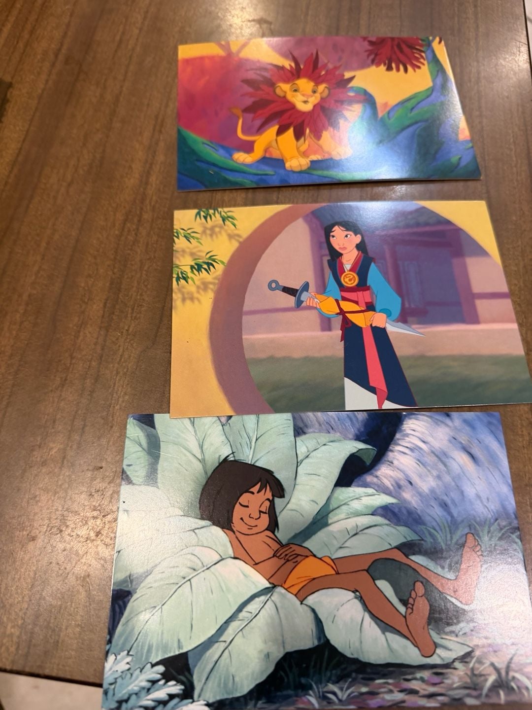 Disney Animation Postcards Lot of 3 Lion King Mulan Jungle Book Postcard 1