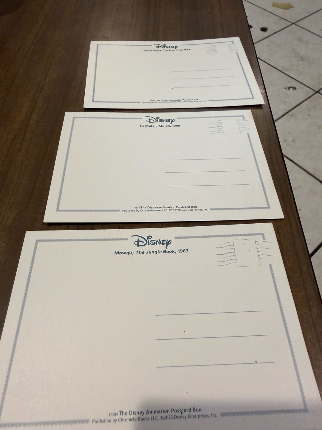 Disney Animation Postcards Lot of 3 Lion King Mulan Jungle Book Postcard 5
