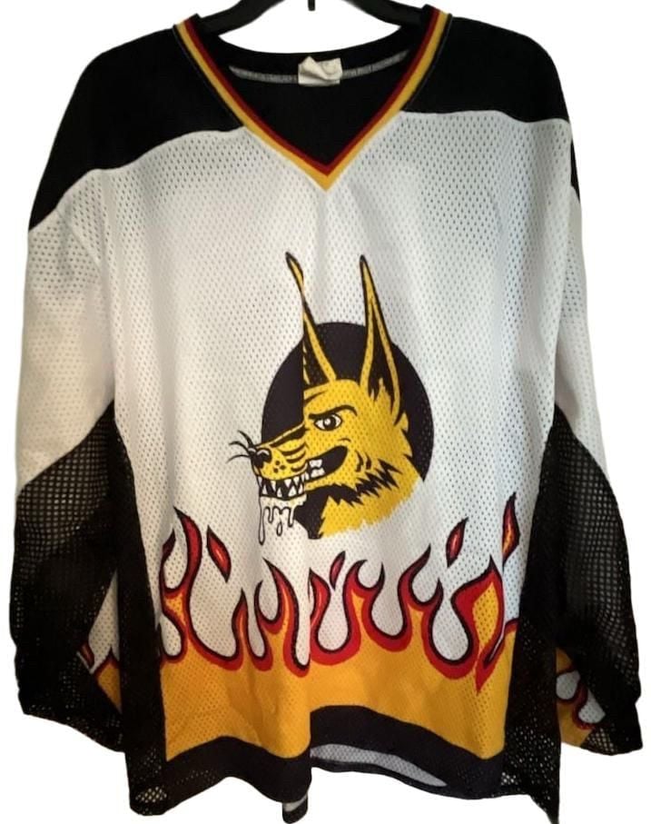 Quadra Sportwear Hockey Jersey Size XL Flame Wolf Graphic 2