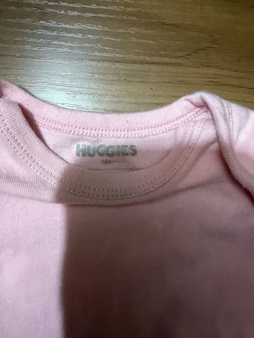 Huggies Baby Bodysuit Size 6M Pink Short Sleeve 3