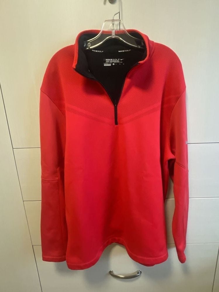 Nike Golf Tour Performance 1/4 Zip Pullover Size XL Red Therma-FIT 2