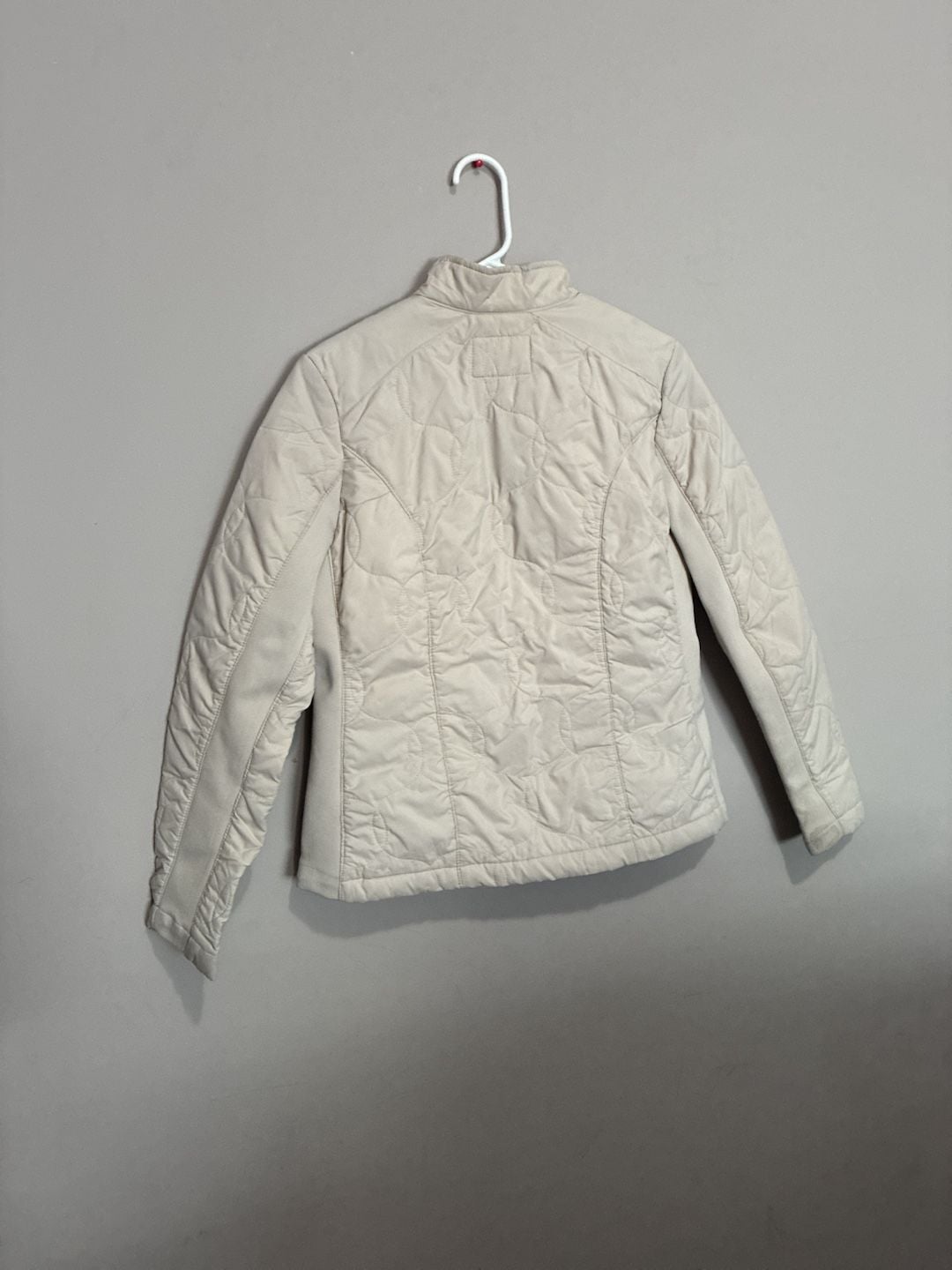 A New Day Quilted Jacket Size S Cream Lightweight Utility Snaps 6