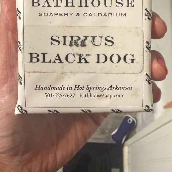 Bathhouse Soapery Sirius Black Dog Handcrafted Soap 4.5 oz