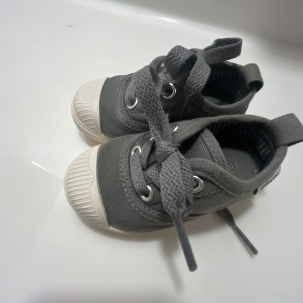 Chus Dylan Grey Shoes Grey Canvas Toddler Sneakers