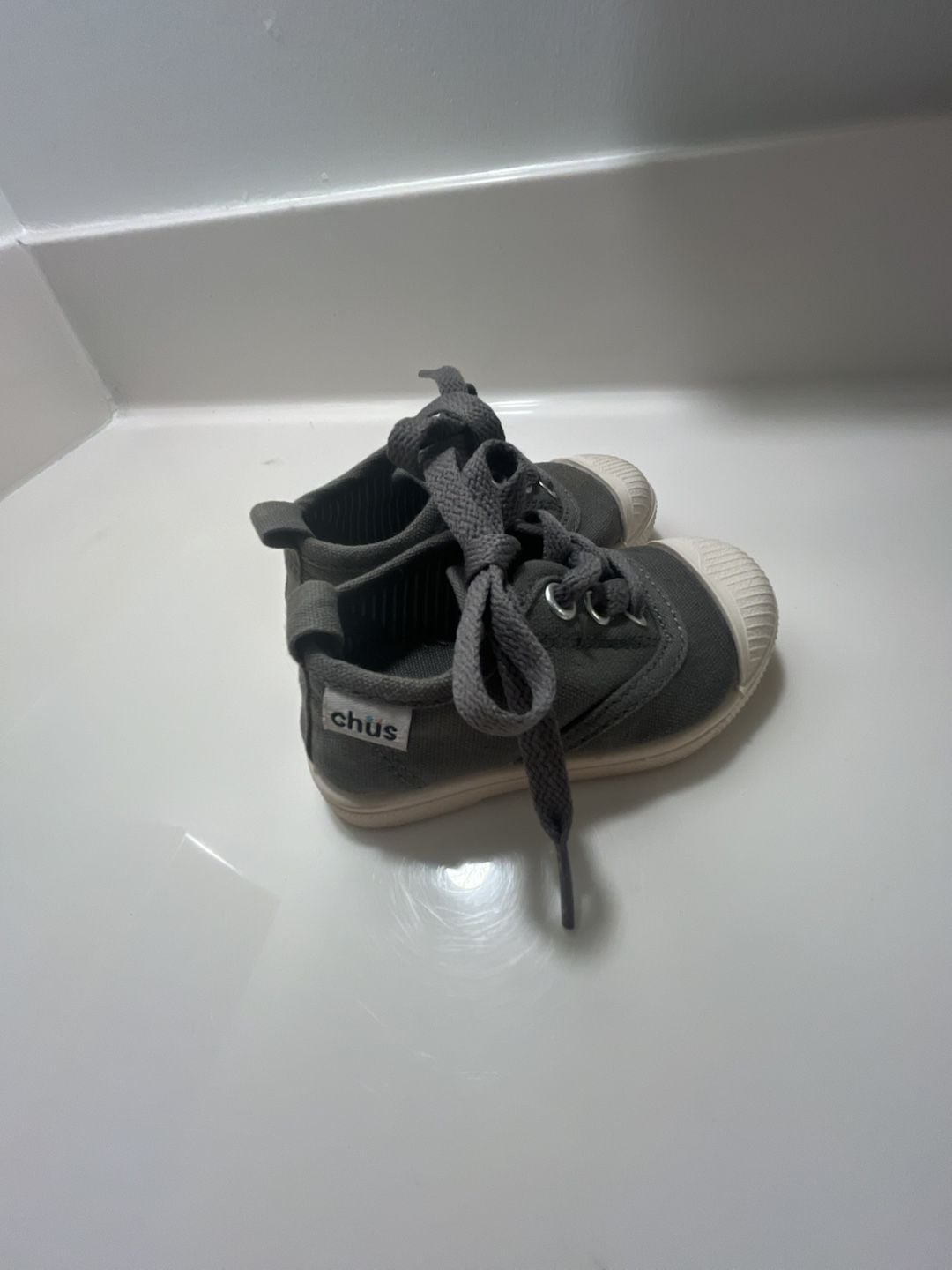 Chus Dylan Grey Shoes Grey Canvas Toddler Sneakers 7