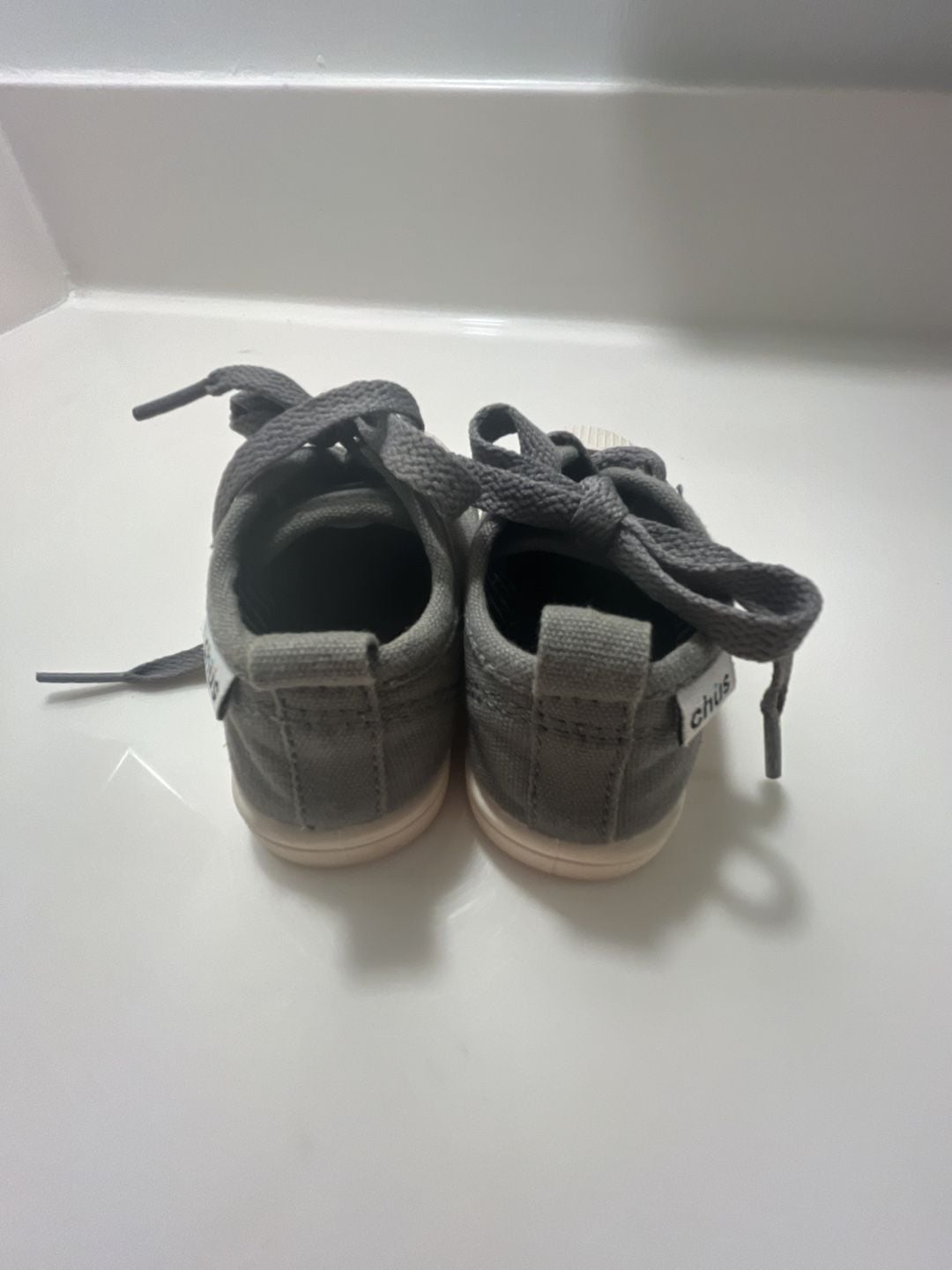 Chus Dylan Grey Shoes Grey Canvas Toddler Sneakers 12