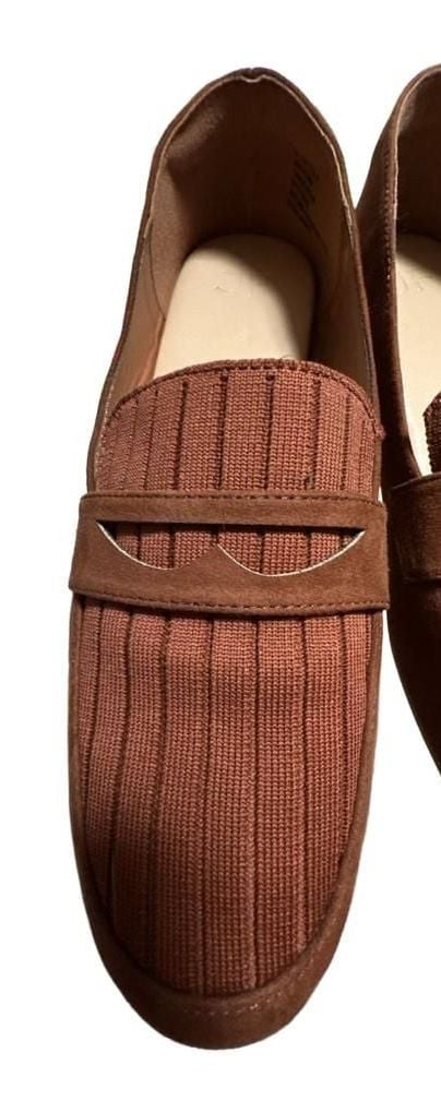 JF Joyce Classic Loafers Size 9 Brown Textile Slip-On Flats 3