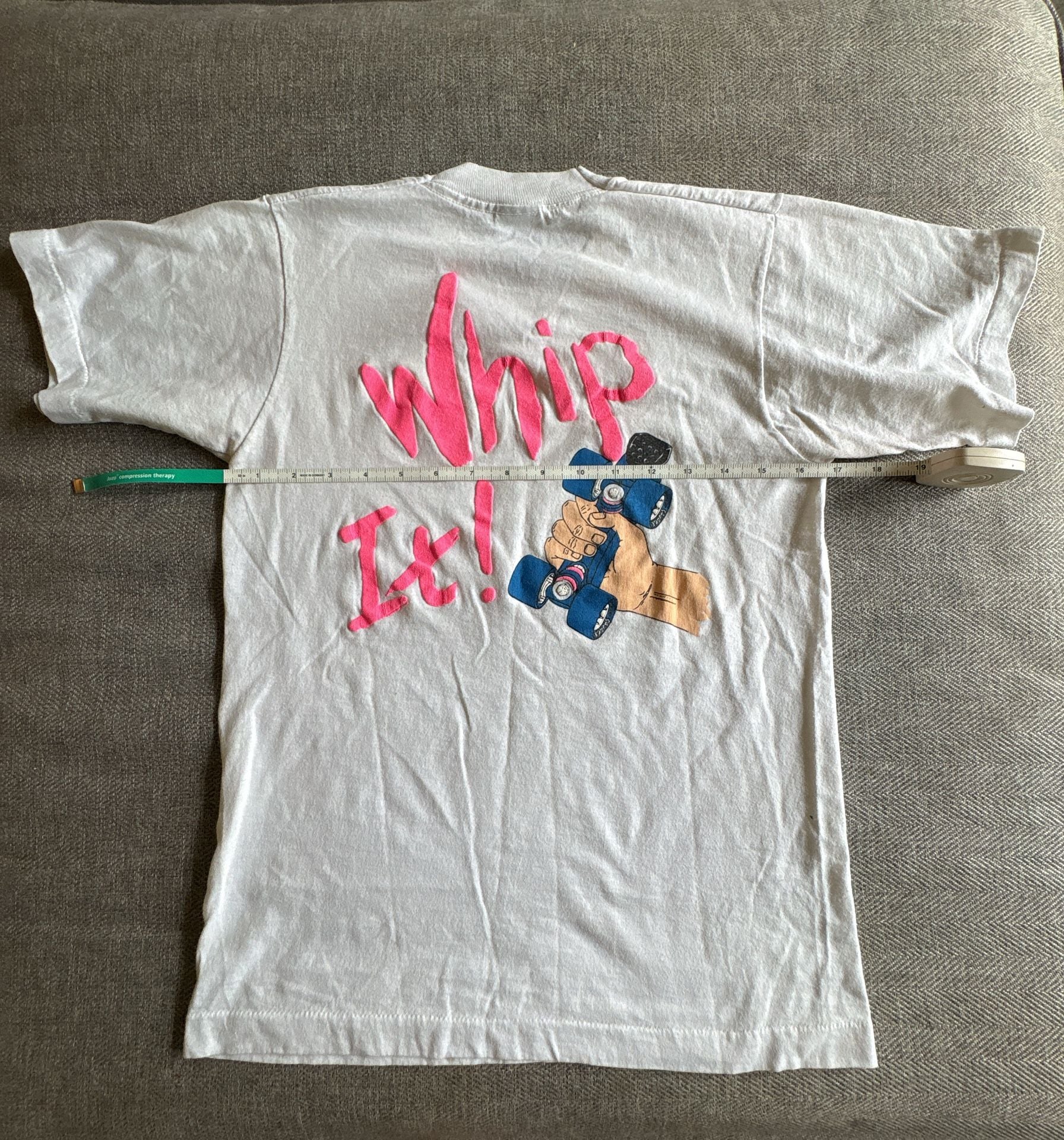 Screen Stars Whip It T-Shirt Size S White Vintage Graphic 5