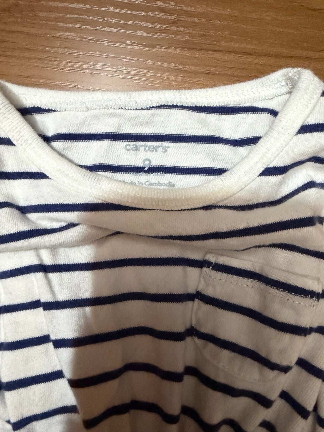 Carter's Striped Dress Size 9M Blue White Tank Sundress 3