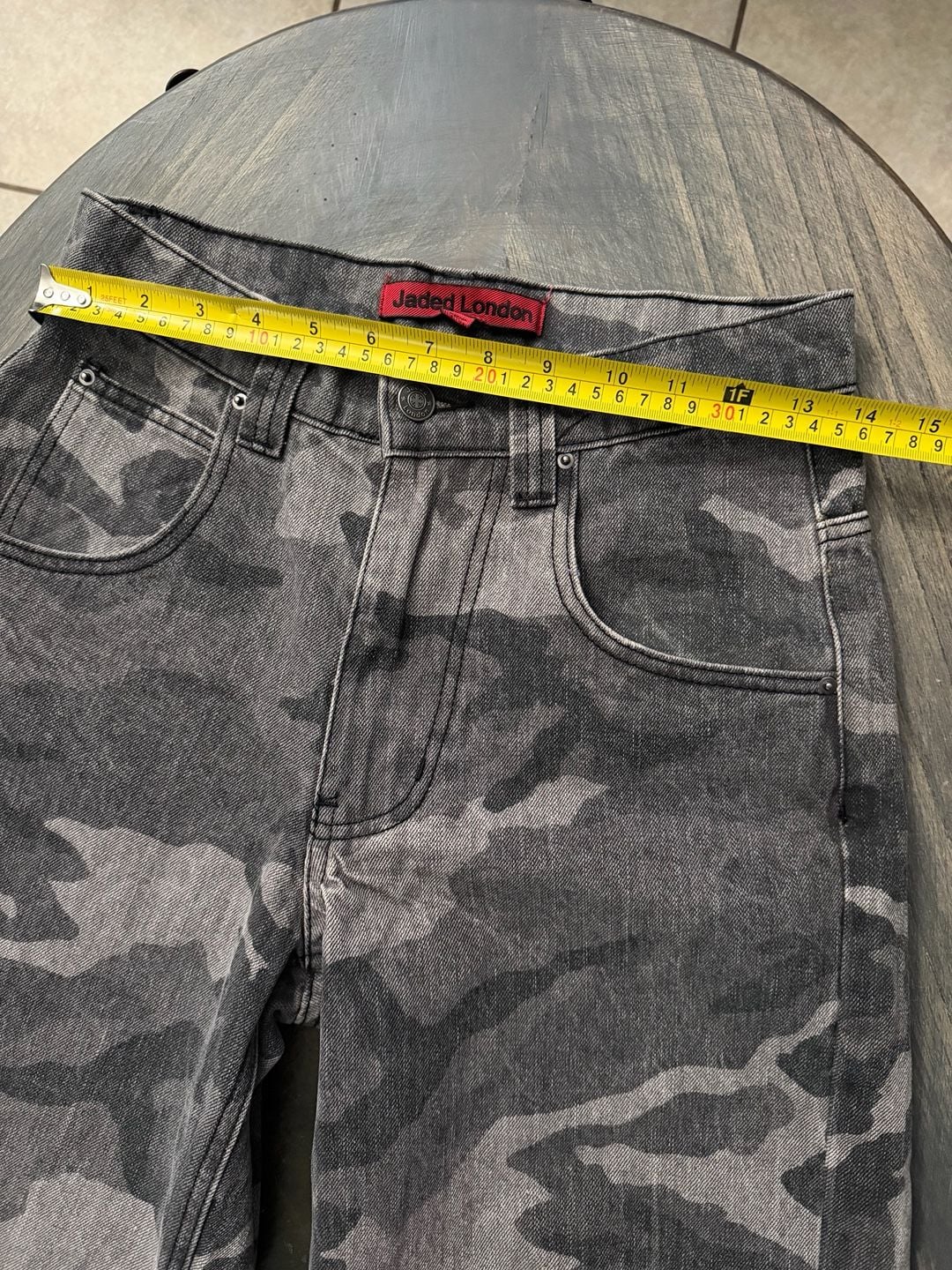 Jaded London Trooper Camo Cargo Pants Size 26 Grey Black 7