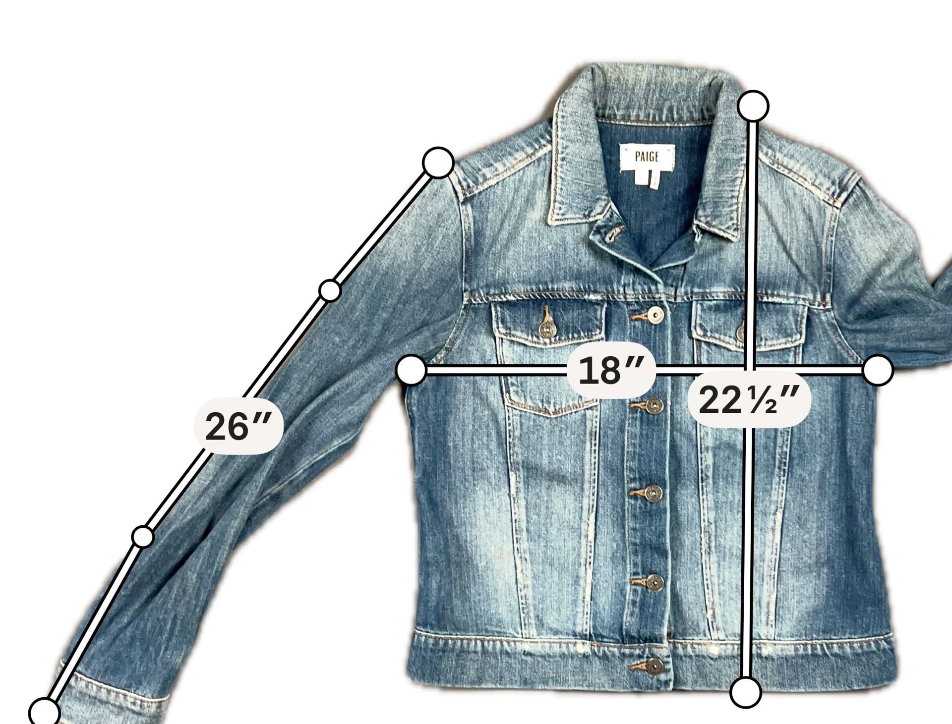 Paige Denim Jacket Size S Blue Distressed 3