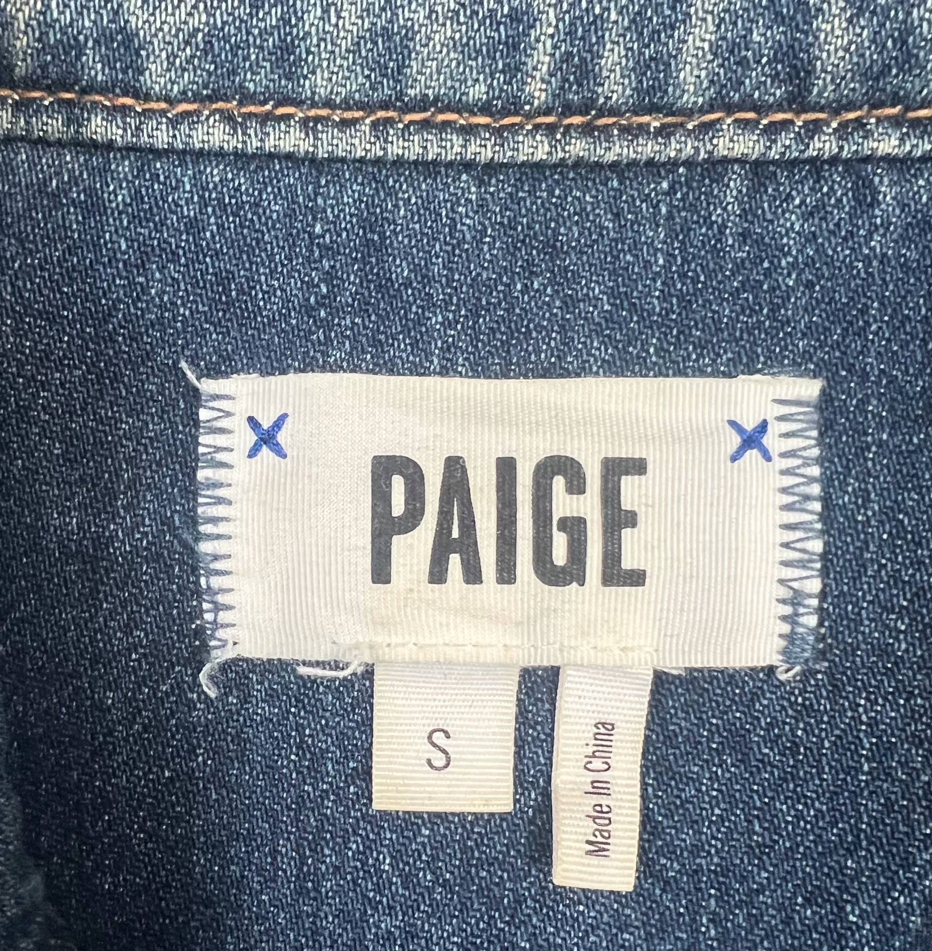 Paige Denim Jacket Size S Blue Distressed 4