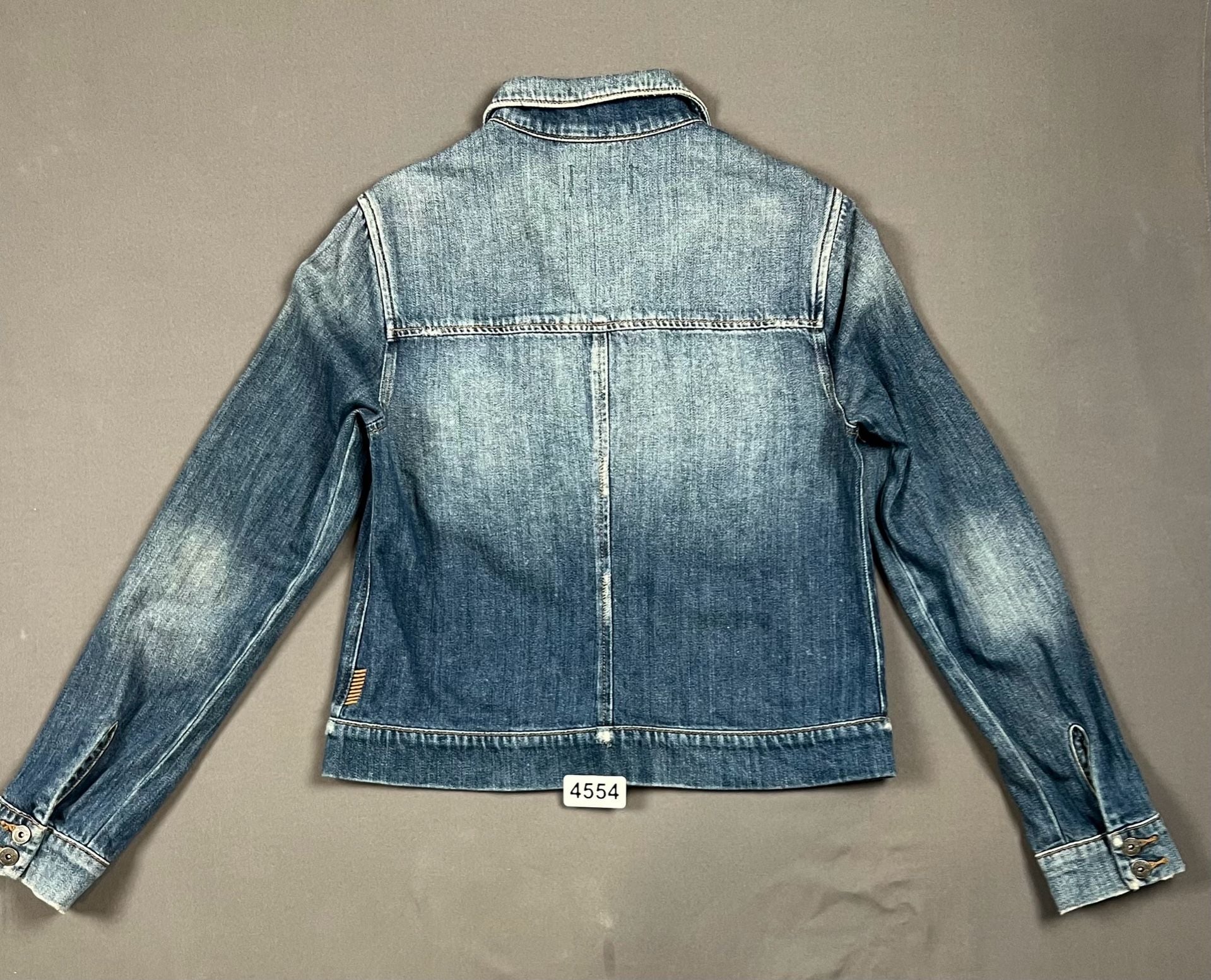 Paige Denim Jacket Size S Blue Distressed 8