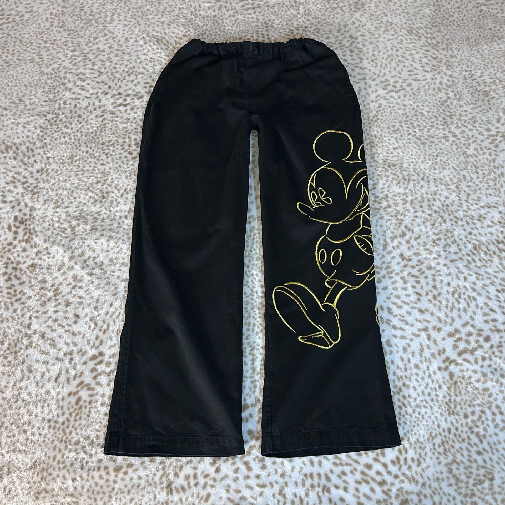 Mickey & Co. Mickey Mouse Pants Size 38 Black Gold 1