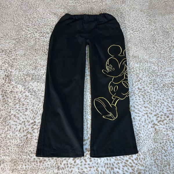Mickey & Co. Mickey Mouse Pants Size 38 Black Gold