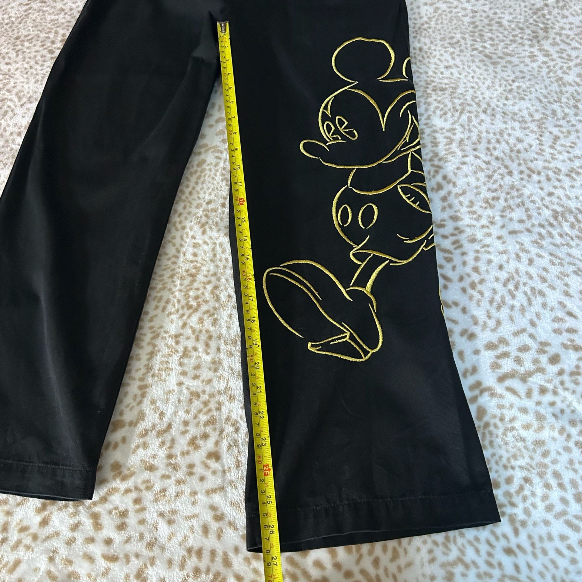 Mickey & Co. Mickey Mouse Pants Size 38 Black Gold 4