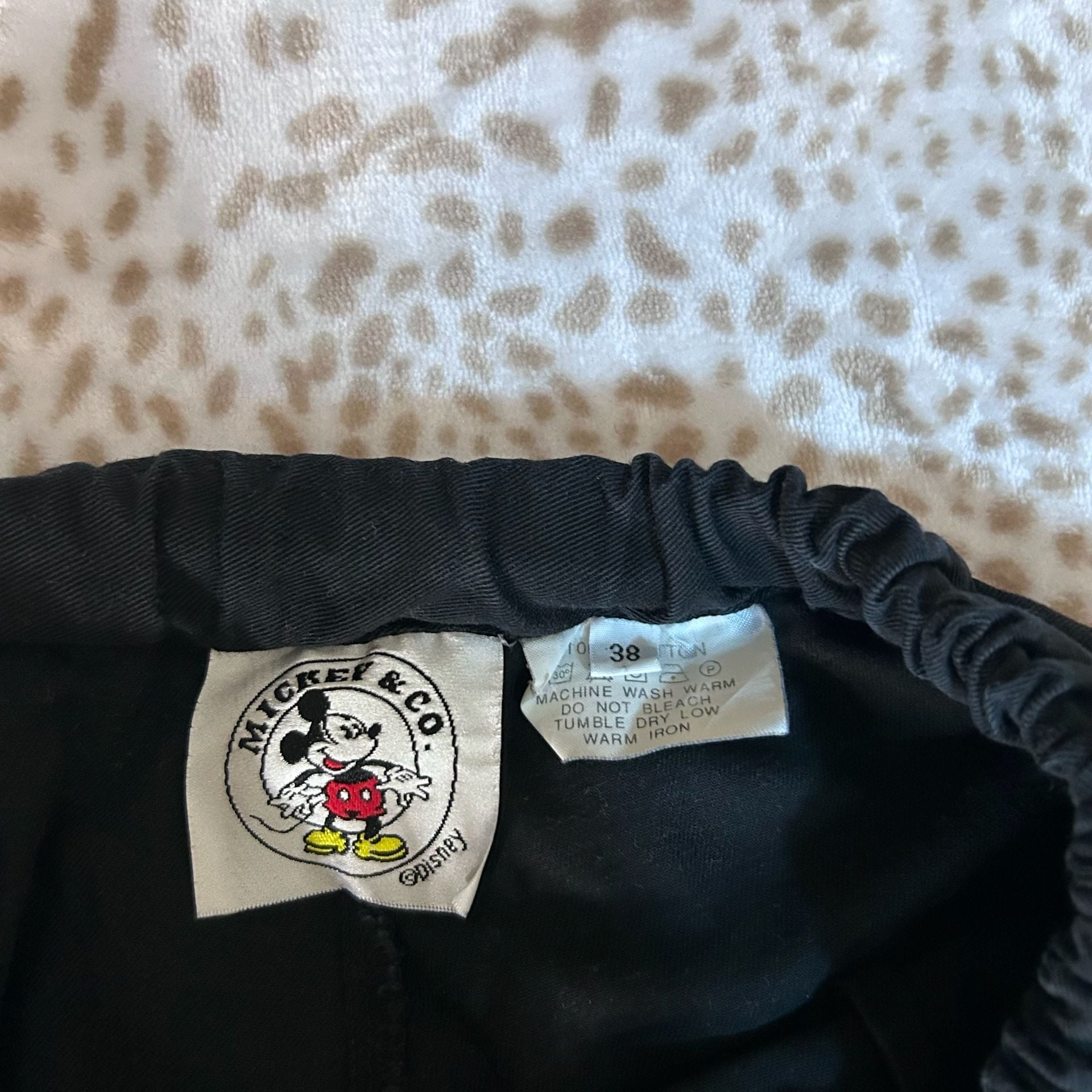 Mickey & Co. Mickey Mouse Pants Size 38 Black Gold 6