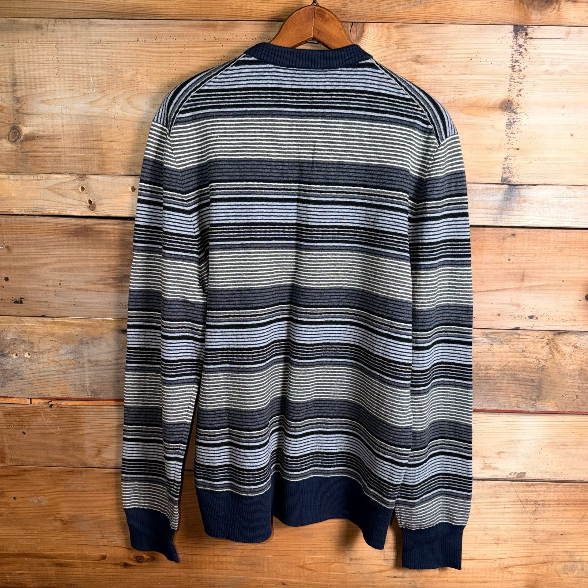 Jack Spade Striped Crewneck Sweater Multi-Color Size L 3