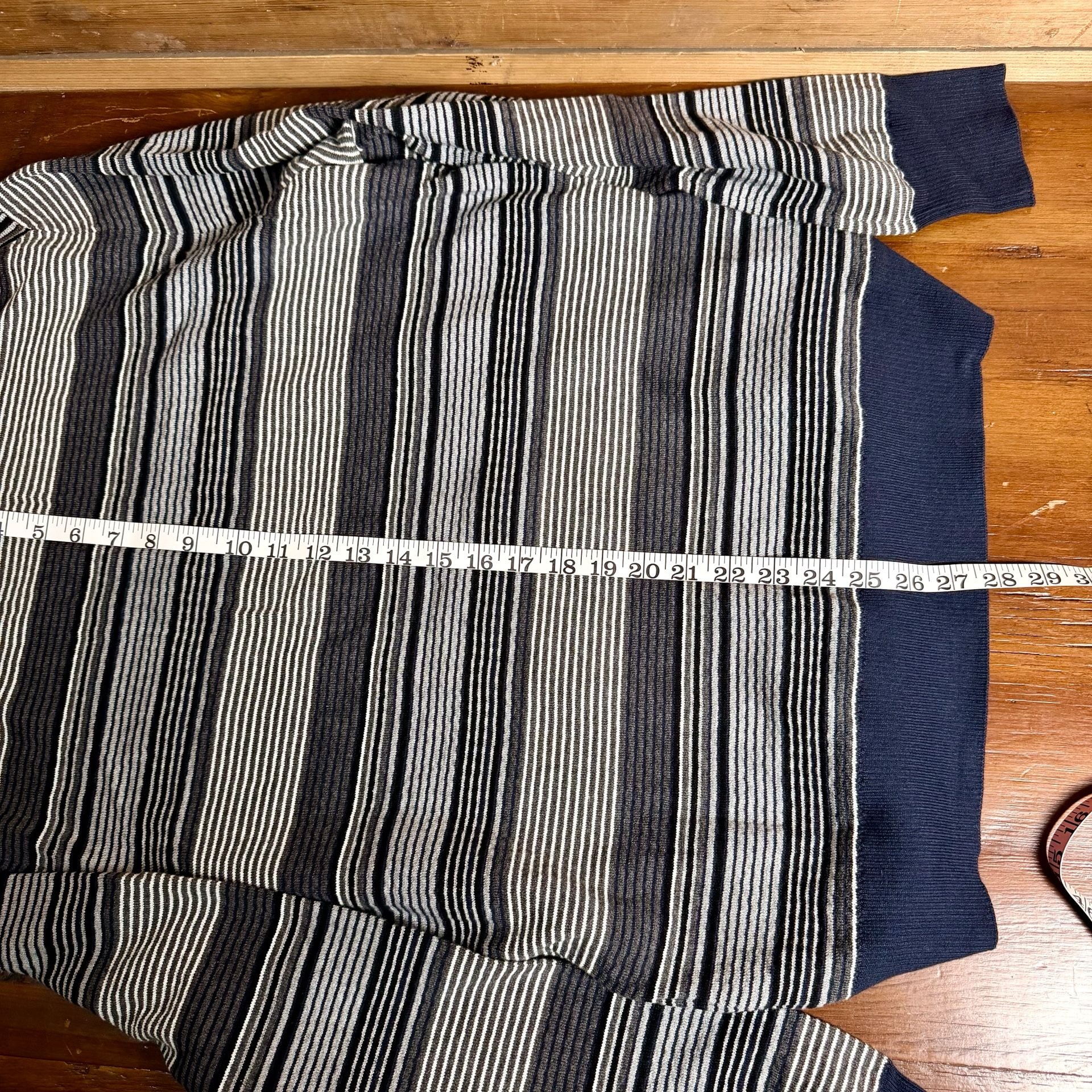Jack Spade Striped Crewneck Sweater Multi-Color Size L 7