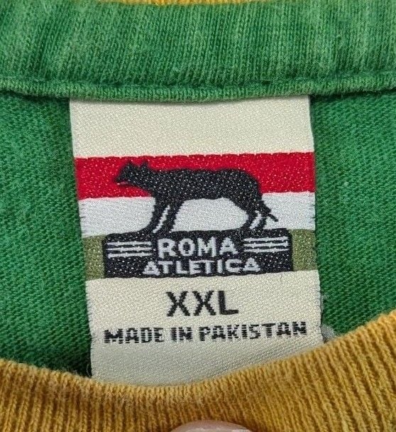 Roma Atletica Ireland T-Shirt Size XXL Green Yellow Graphic Cotton 4