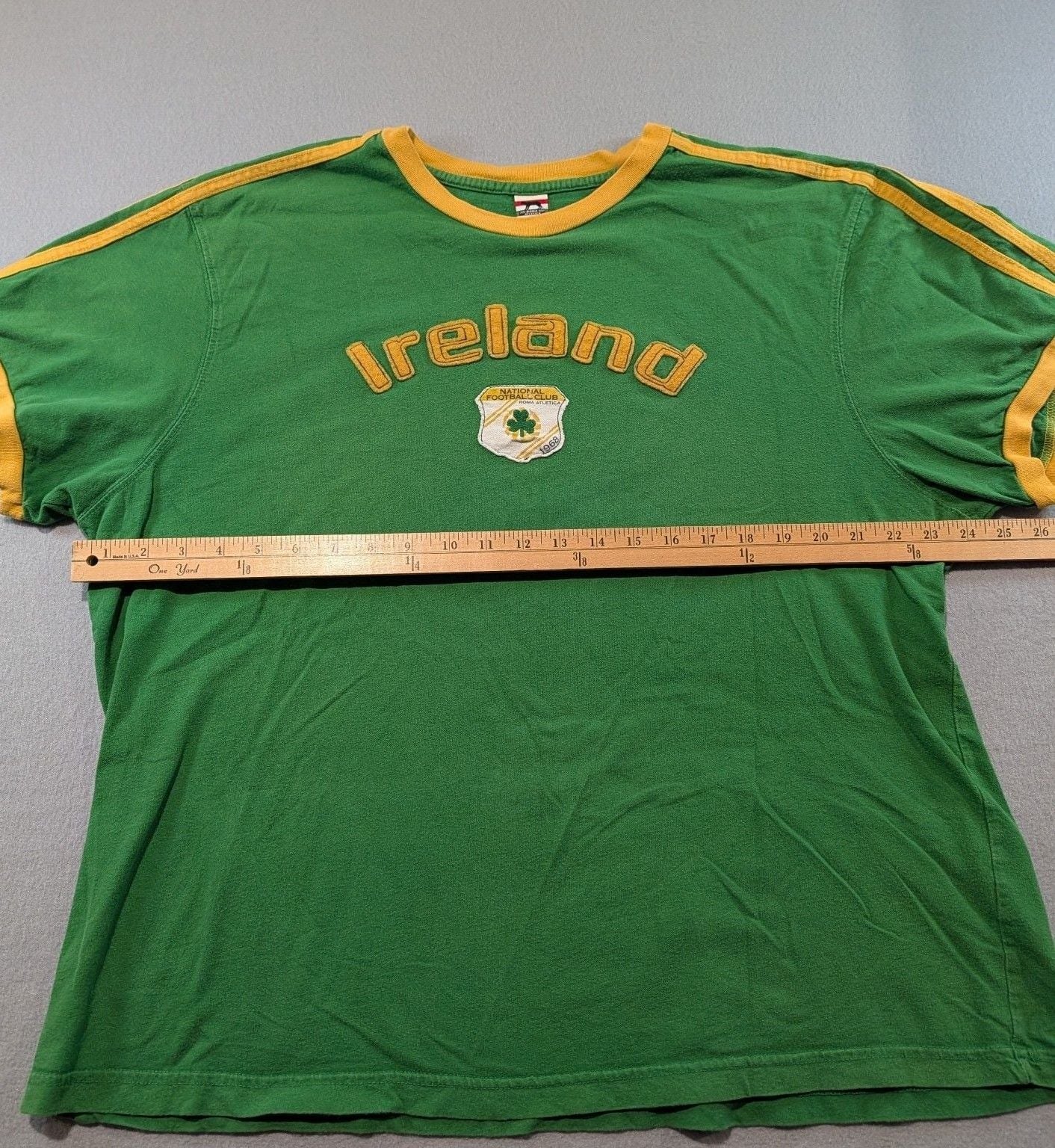 Roma Atletica Ireland T-Shirt Size XXL Green Yellow Graphic Cotton 5