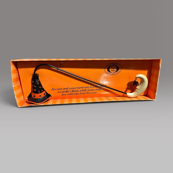 Boston Warehouse Halloween Witch Hat & Crescent Moon Candle Snuffer