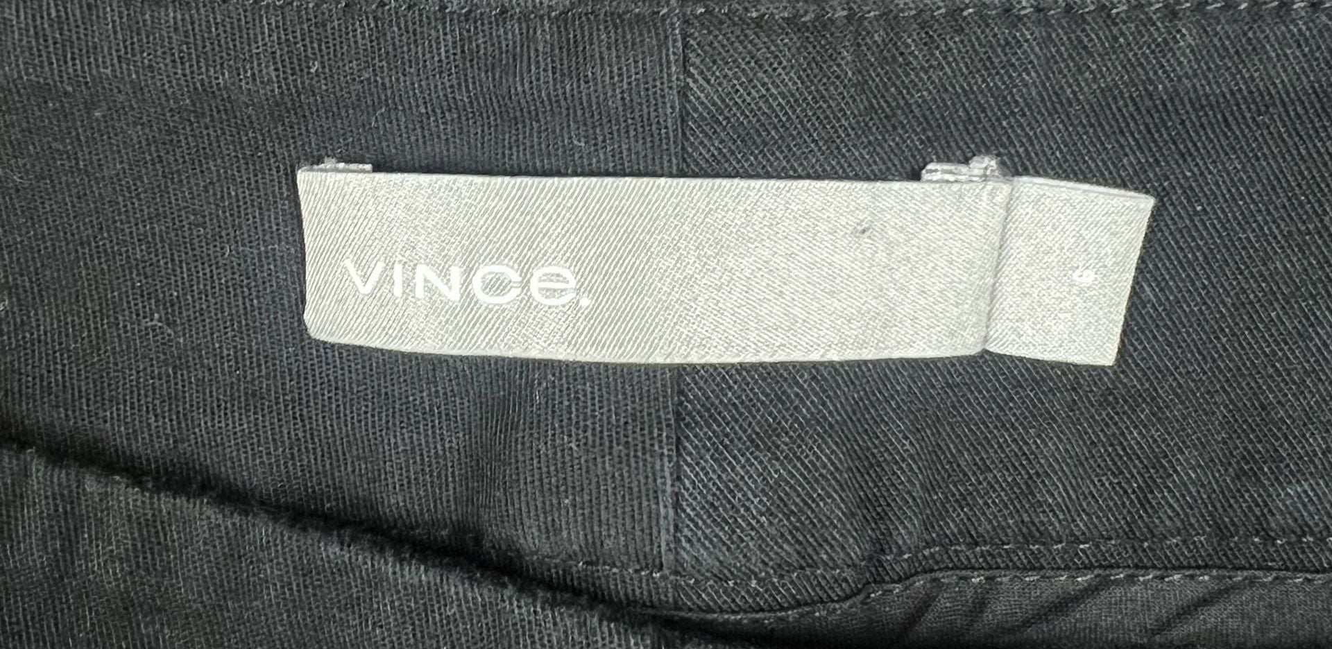 Vince Chinos Size 6 Black Cotton Blend Ankle Pants 3