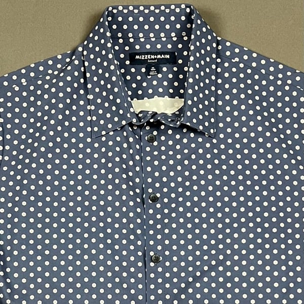 Mizzen + Main Leeward Shirt XL Trim Blue Floral Long Sleeve