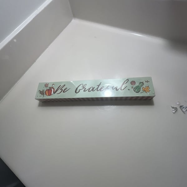 Trinx Be Grateful Fall Pumpkin Wooden Box Sign Decor