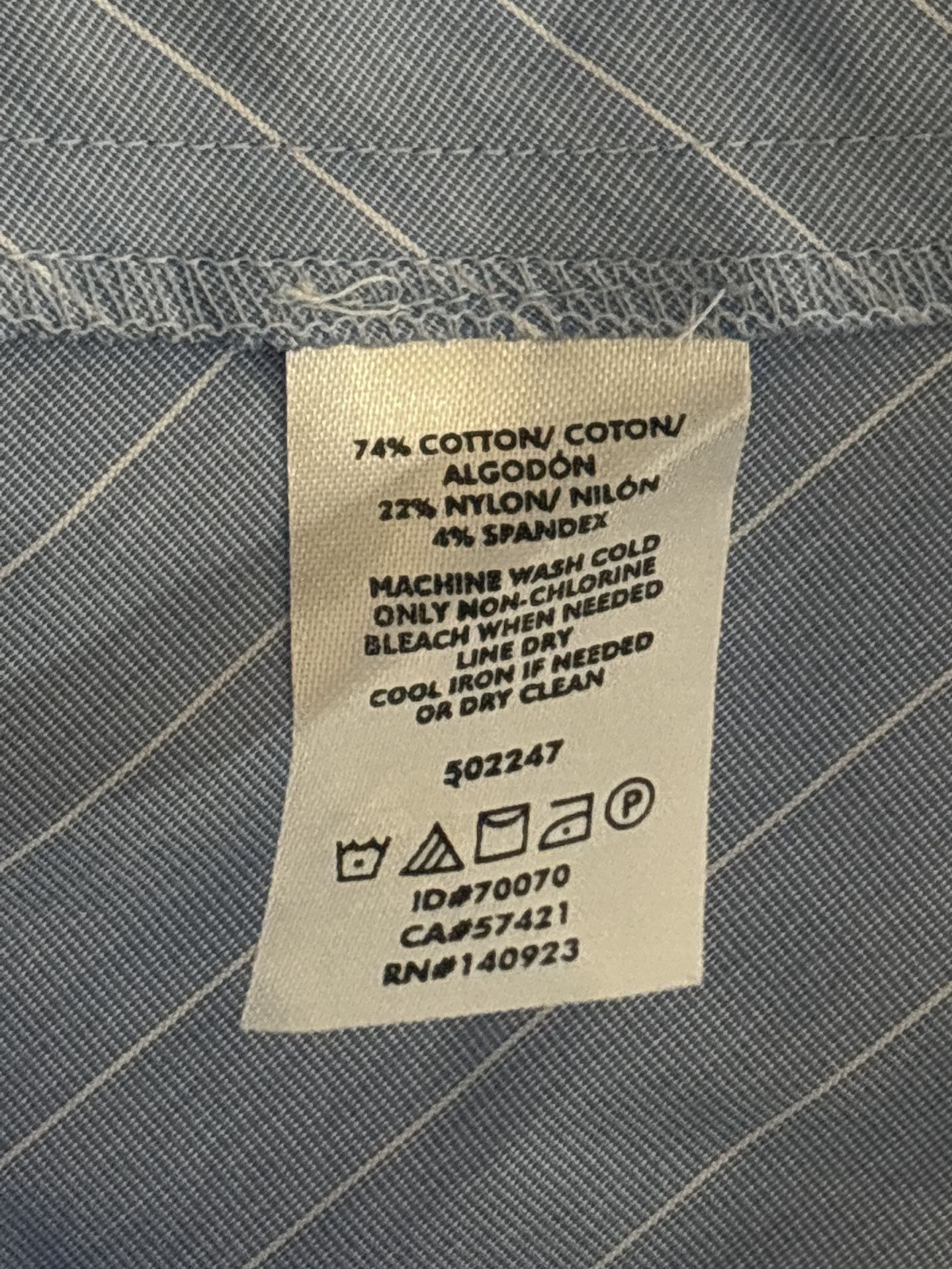 Ann Taylor Factory Pinstripe Shirtdress Size 0 Blue Sleeveless Belt 8