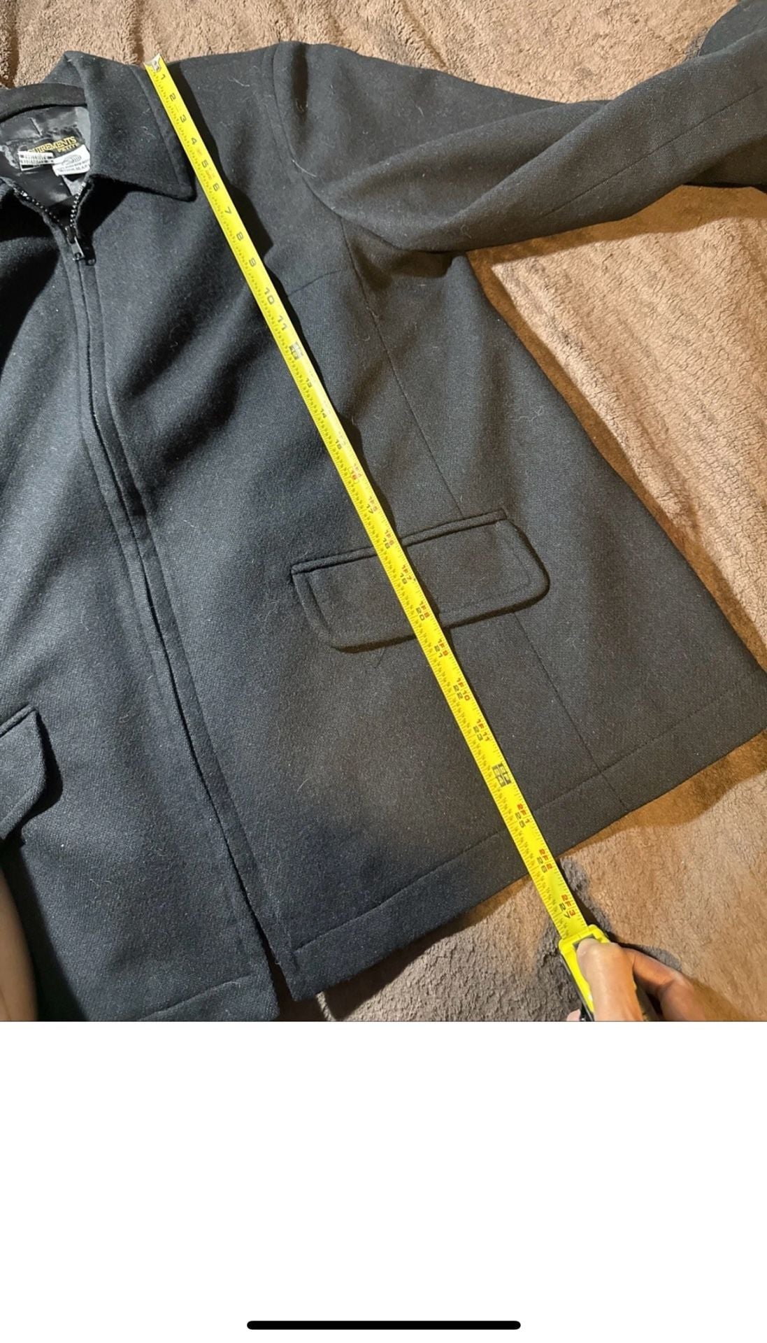 Requirements Wool Jacket Size 12P Black Full Zip Woolmark 7