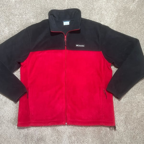 Columbia Steens Mountain 2.0 Full Zip Fleece Jacket Black Red