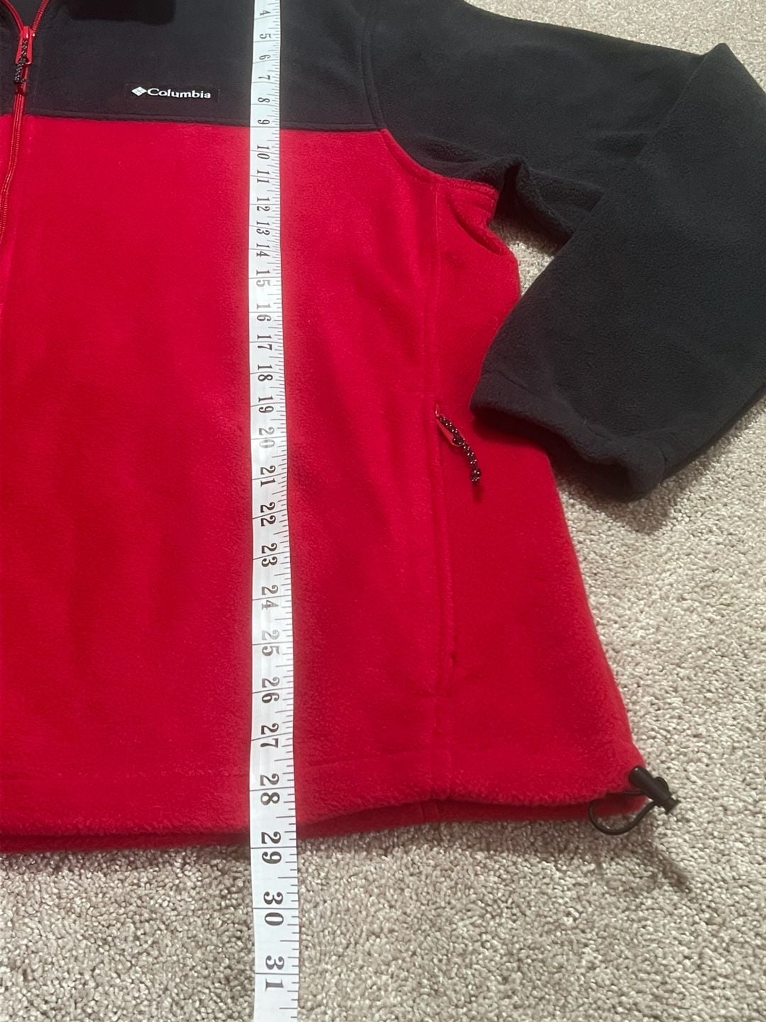 Columbia Steens Mountain 2.0 Full Zip Fleece Jacket Black Red 9