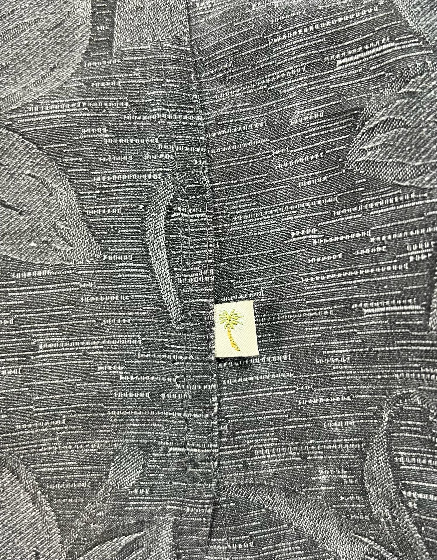 Island Shores Hawaiian Shirt Size XXL Gray Floral Washable Silk 8