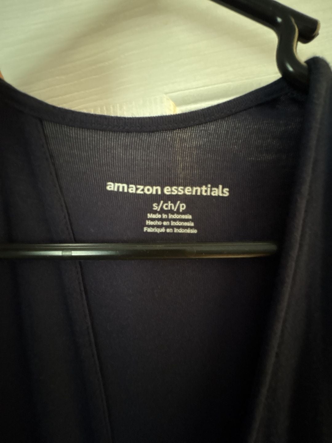 Amazon Essentials Wrap Dress Size S Navy Blue Short Sleeve V-Neck 3